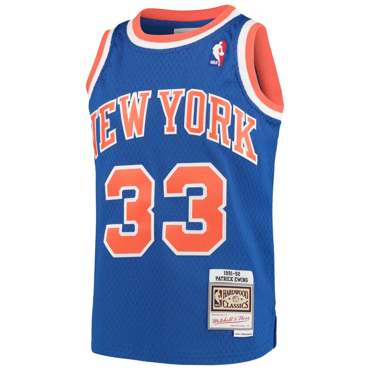 Patrick Ewing New York Knicks Youth Hardwood Classics Swingman Throwback Jersey Blue - NBA
