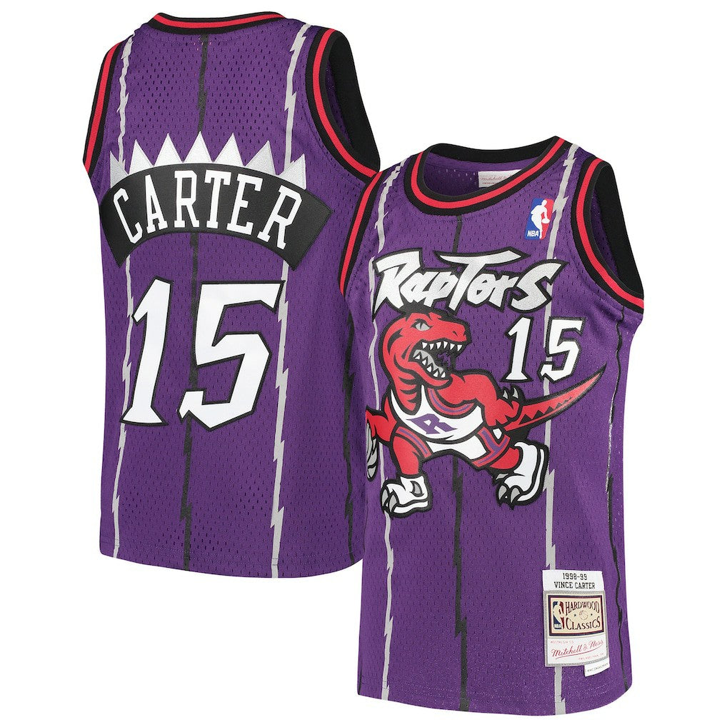 Vince Carter Toronto Raptors Youth 1998/99 Hardwood Classics Swingman Throwback Jersey Purple - NBA
