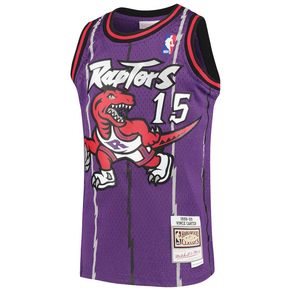 Vince Carter Toronto Raptors Youth 1998/99 Hardwood Classics Swingman Throwback Jersey Purple - NBA