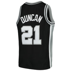 Tim Duncan San Antonio Spurs Youth Swingman Throwback Jersey Black - NBA