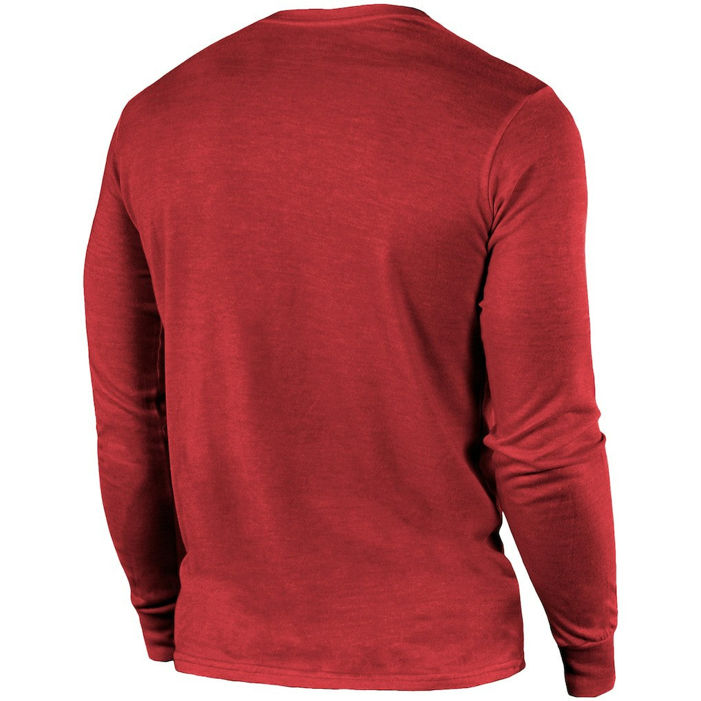 Arizona Cardinals Majestic Threads Lockup Tri-Blend Long Sleeve T-Shirt Cardinal | NFL