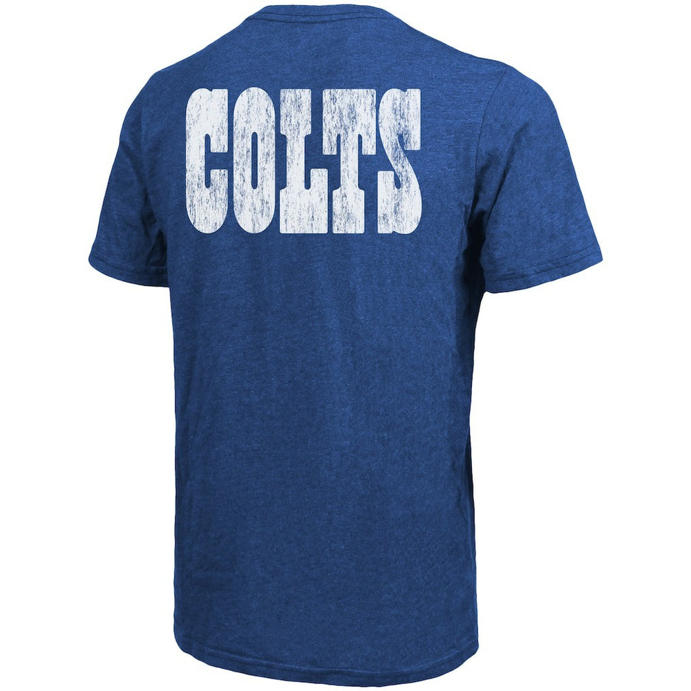 Indianapolis Colts Majestic Threads Tri-Blend Pocket T-Shirt Heathered Royal | NFL