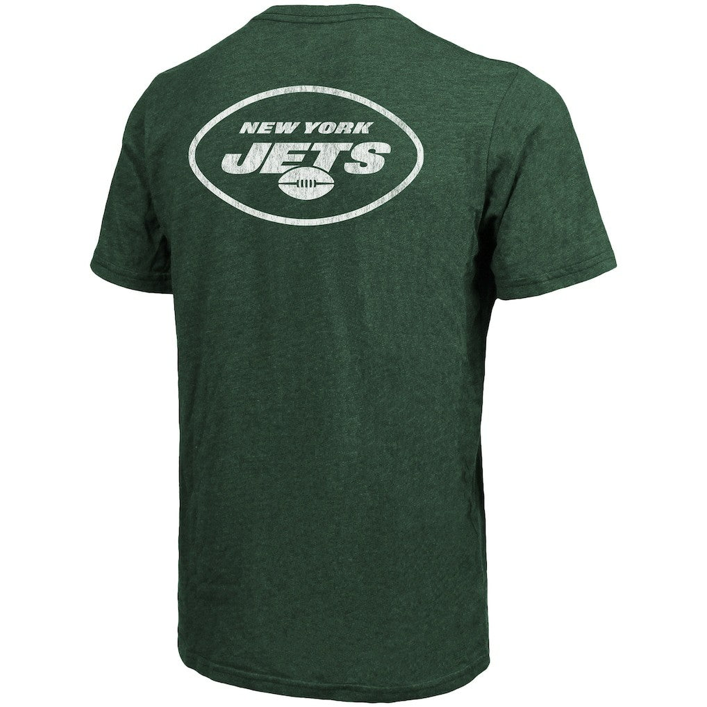 New York Jets Majestic Threads Tri-Blend Pocket T-Shirt Heathered Green | NFL