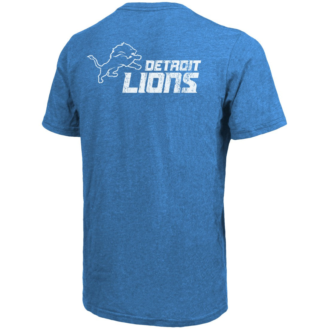 Detroit Lions Majestic Threads Tri-Blend Pocket T-Shirt Blue | NFL