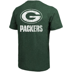 Green Bay Packers Majestic Threads Tri-Blend Pocket T-Shirt Heathered Green | NFL