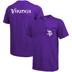Minnesota Vikings Majestic Threads Tri-Blend Pocket T-Shirt Heathered Purple | NFL