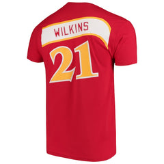 Dominique Wilkins Atlanta Hawks Hardwood Classics Team Name & Number T-Shirt Red - NBA