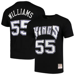 Jason Williams Sacramento Kings Hardwood Classics Team Name & Number T-Shirt Black - NBA