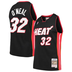 Shaquille O'Neal Miami Heat Hardwood Classics Swingman Jersey Black - NBA