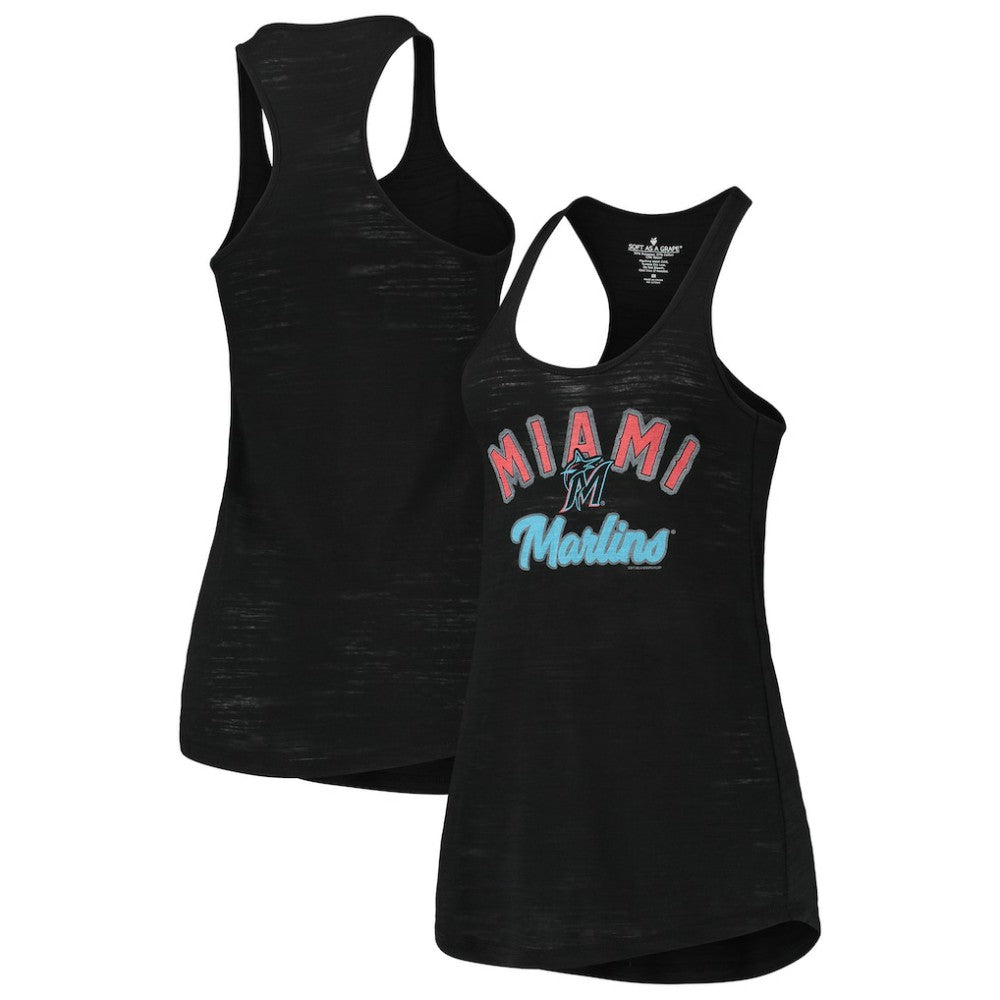 Miami Marlins Soft as a Grape Women's Multi-Count Tri-Blend Tank Top - MLB
