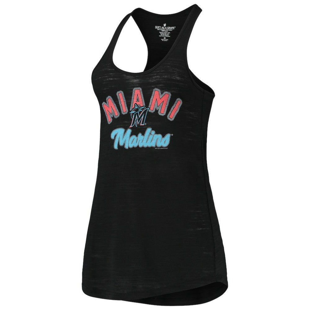 Miami Marlins Soft as a Grape Women's Multi-Count Tri-Blend Tank Top - MLB