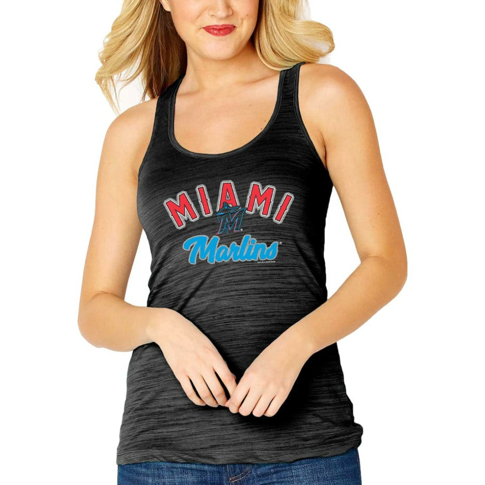Miami Marlins Soft as a Grape Women's Multi-Count Tri-Blend Tank Top - MLB