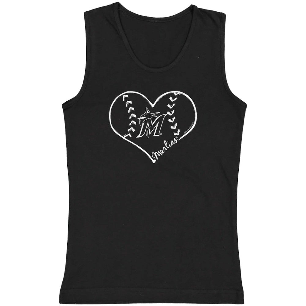 Miami Marlins Soft as a Grape Youth Cotton Tank Top - MLB