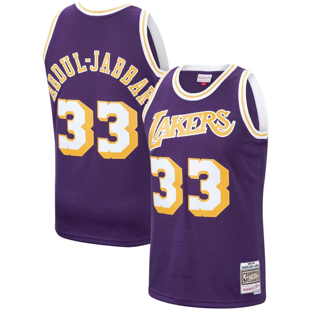 Kareem Abdul-Jabbar Los Angeles Lakers Hardwood Classics Swingman Jersey Purple - NBA