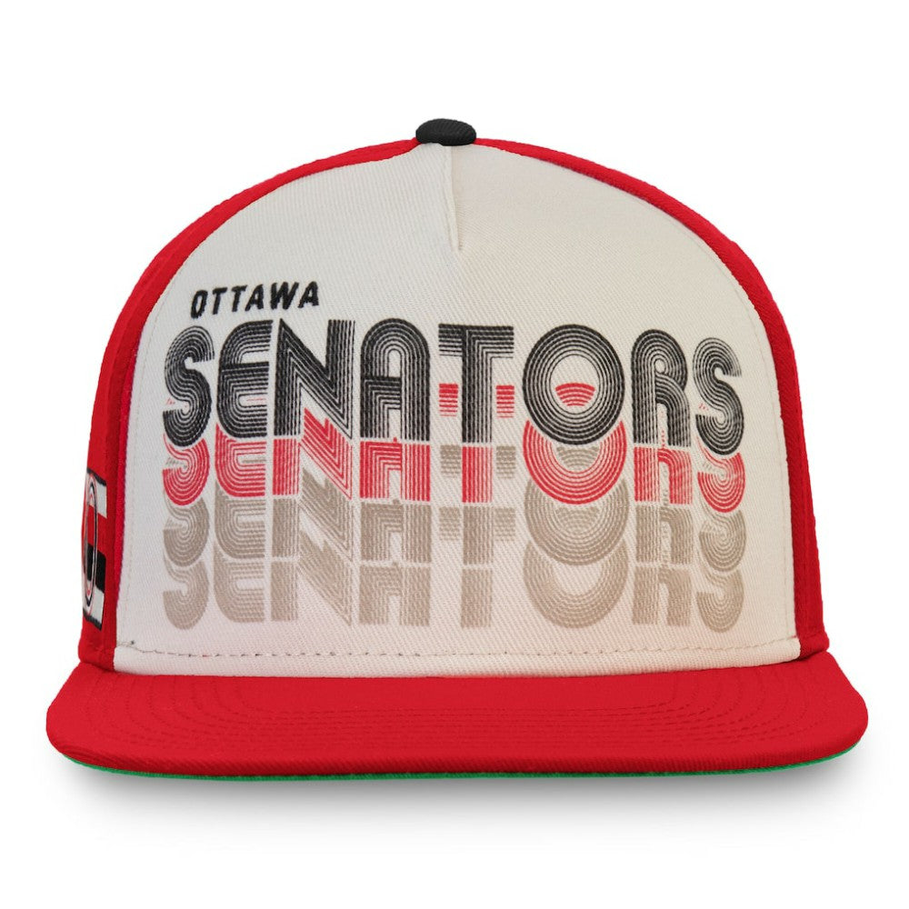Ottawa Senators Fanatics True Classic Snapback Hat - Cream/Red - NHL