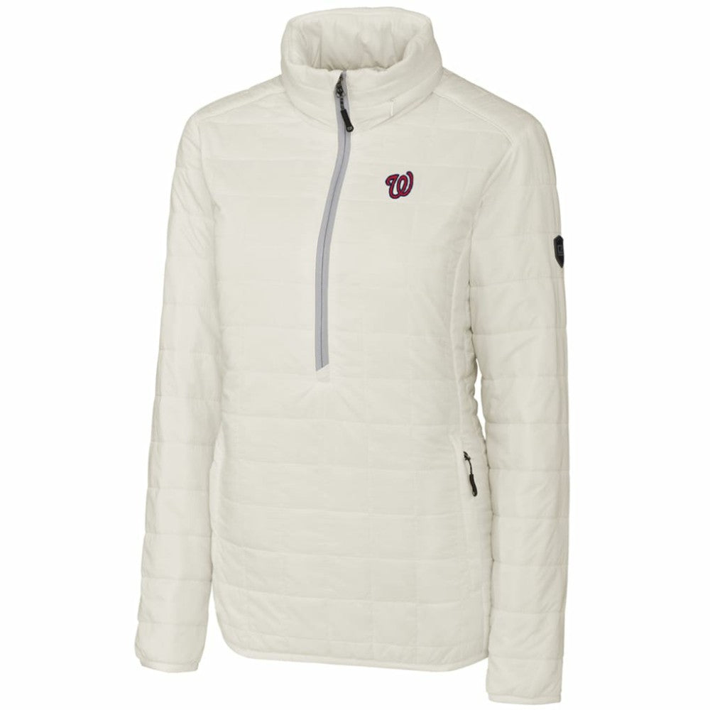 Washington Nationals Cutter & Buck Women's Rainier Half-Zip Popover Jacket - MLB
