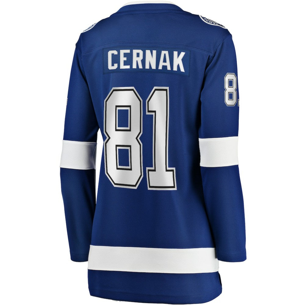 Erik Cernak Tampa Bay Lightning Fanatics Women's Home Breakaway Player Jersey - Blue - NHL