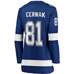 Erik Cernak Tampa Bay Lightning Fanatics Women's Home Breakaway Player Jersey - Blue - NHL
