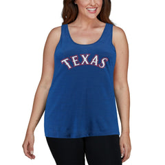 Texas Rangers Soft as a Grape Women's Plus Size Swing for the Fences Racerback Tank Top - MLB