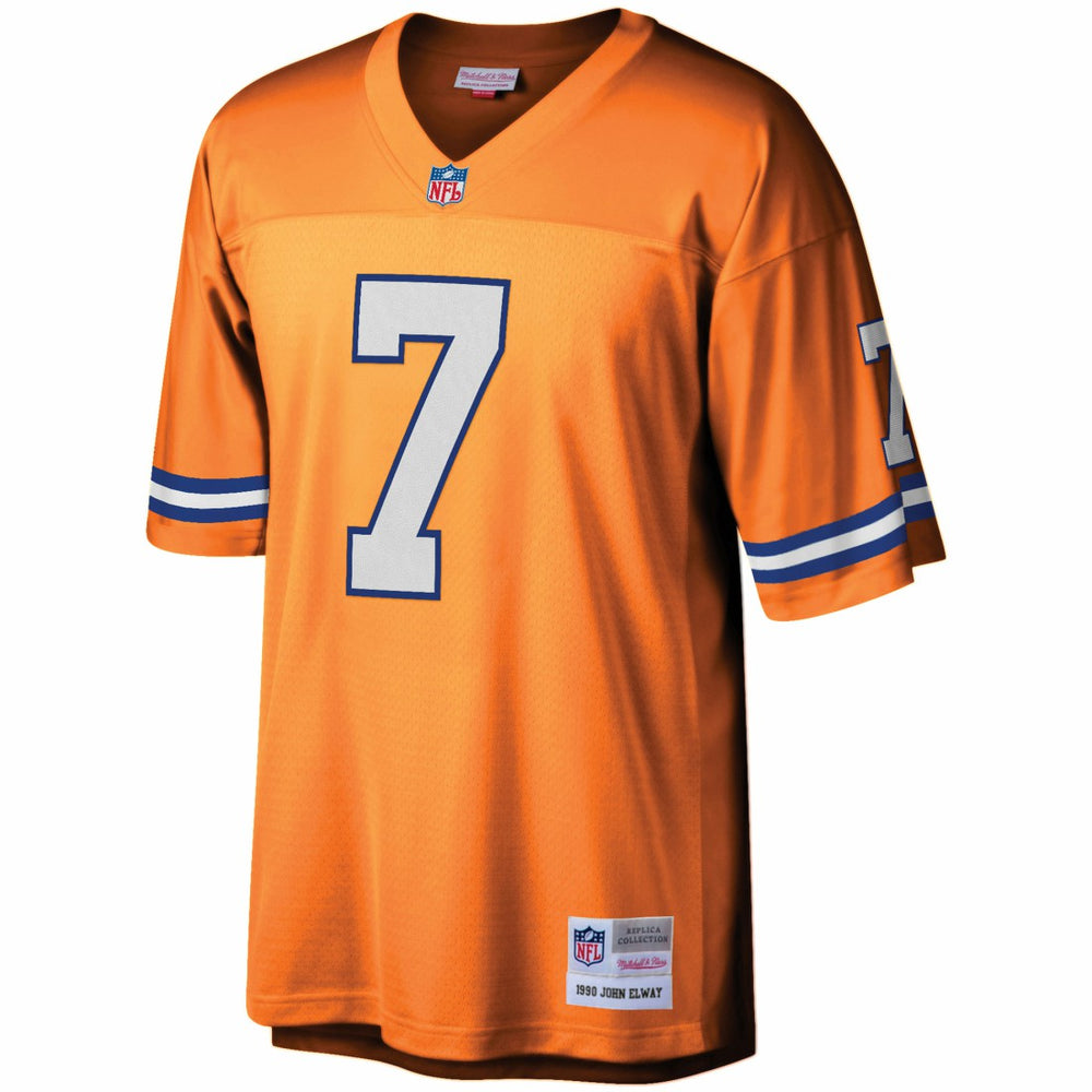 John Elway Denver Broncos Youth 1990 Legacy Retired Player Jersey Orange | Mitchell & Ness