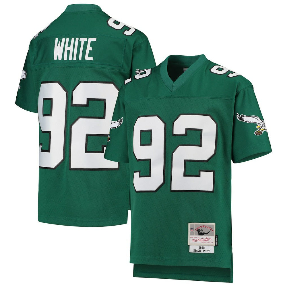 Reggie White Philadelphia Eagles Youth 1990 Legacy Retired Player Jersey Green | Mitchell & Ness