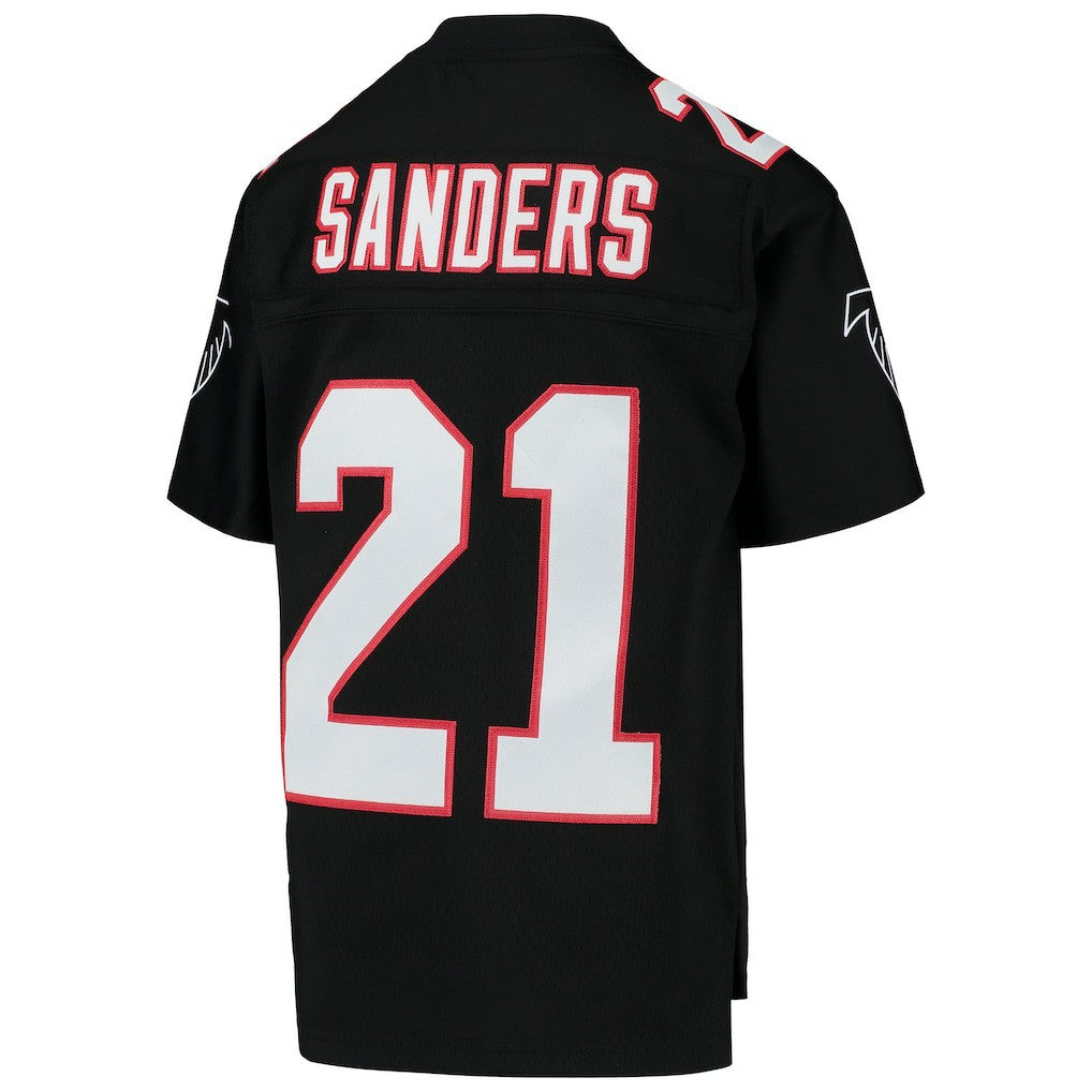 Deion Sanders Atlanta Falcons Youth 1992 Legacy Retired Player Jersey Black | Mitchell & Ness