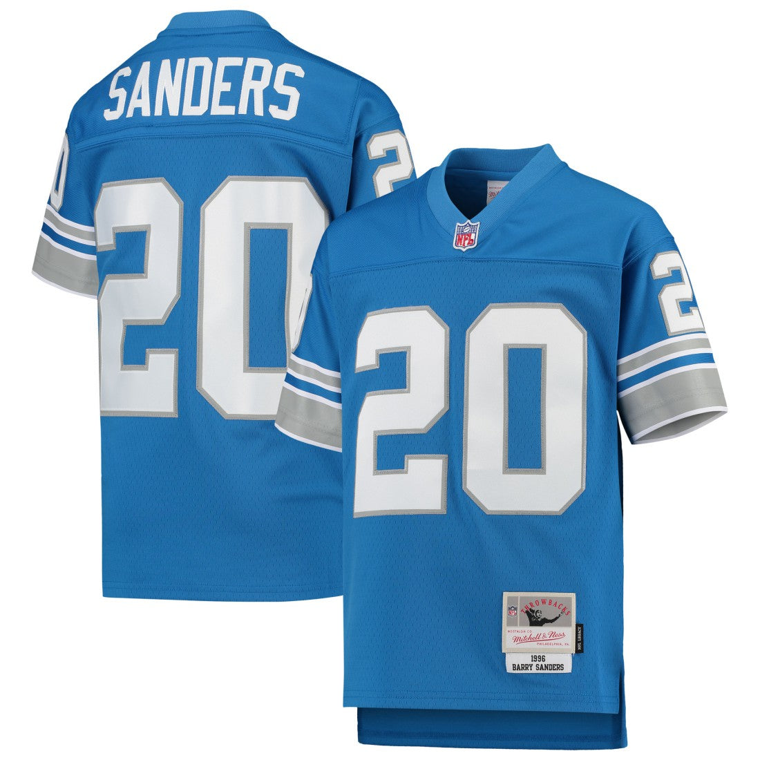 Barry Sanders Detroit Lions Youth 1996 Legacy Retired Player Jersey Blue | Mitchell & Ness