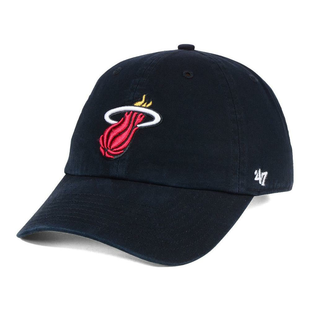 Miami Heat '47 Core Logo Clean Up Adjustable Hat Black - NBA