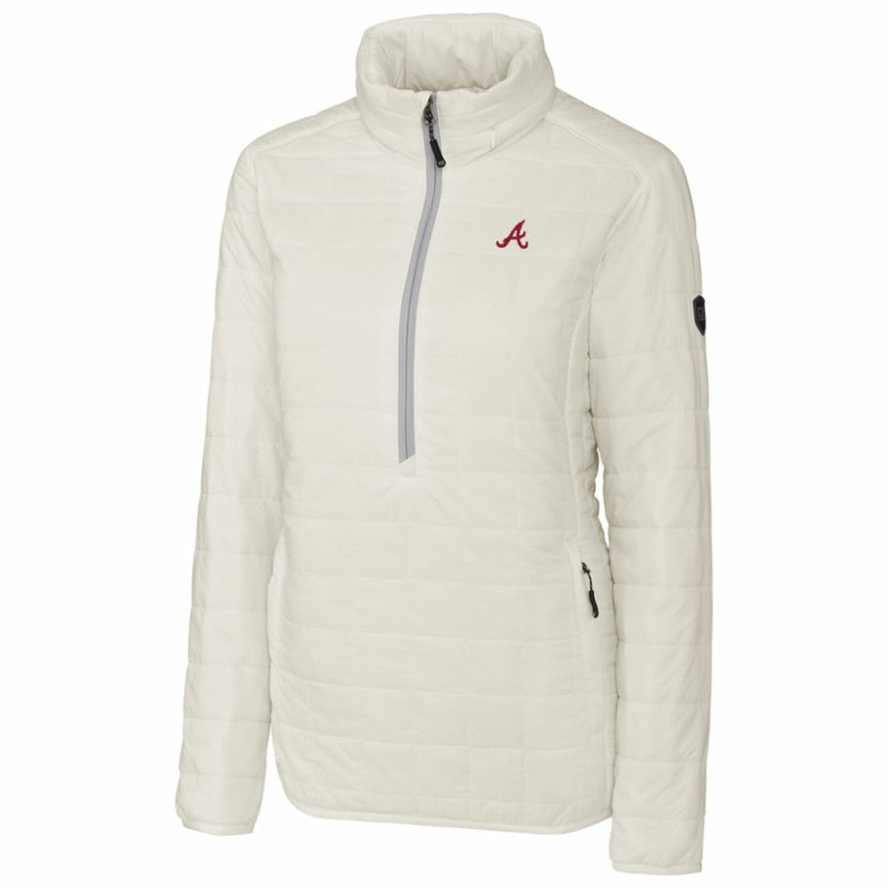 Atlanta Braves Cutter & Buck Women's Rainier Half-Zip Popover Jacket - MLB