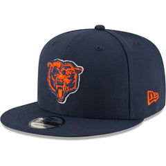 Chicago Bears New Era Head Basic 9FIFTY Adjustable Snapback Hat Navy | NFL
