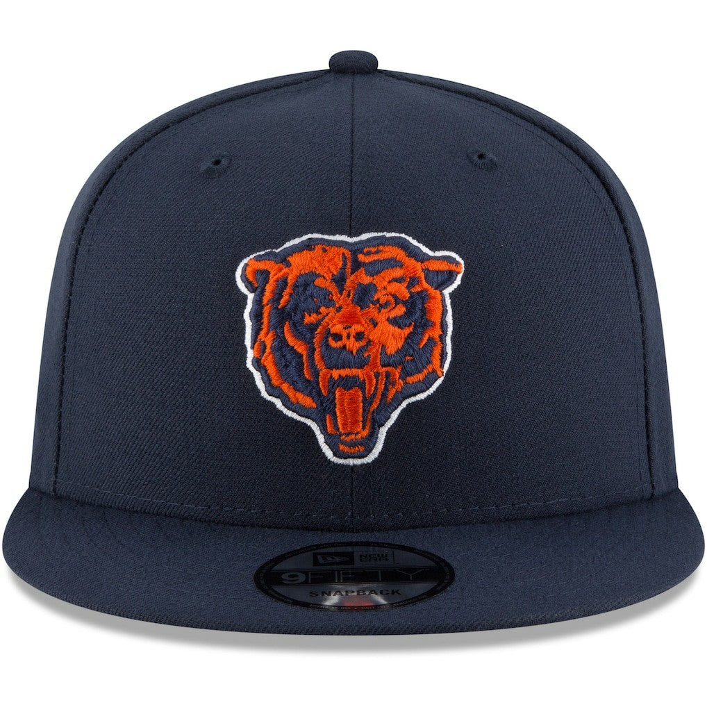 Chicago Bears New Era Head Basic 9FIFTY Adjustable Snapback Hat Navy | NFL