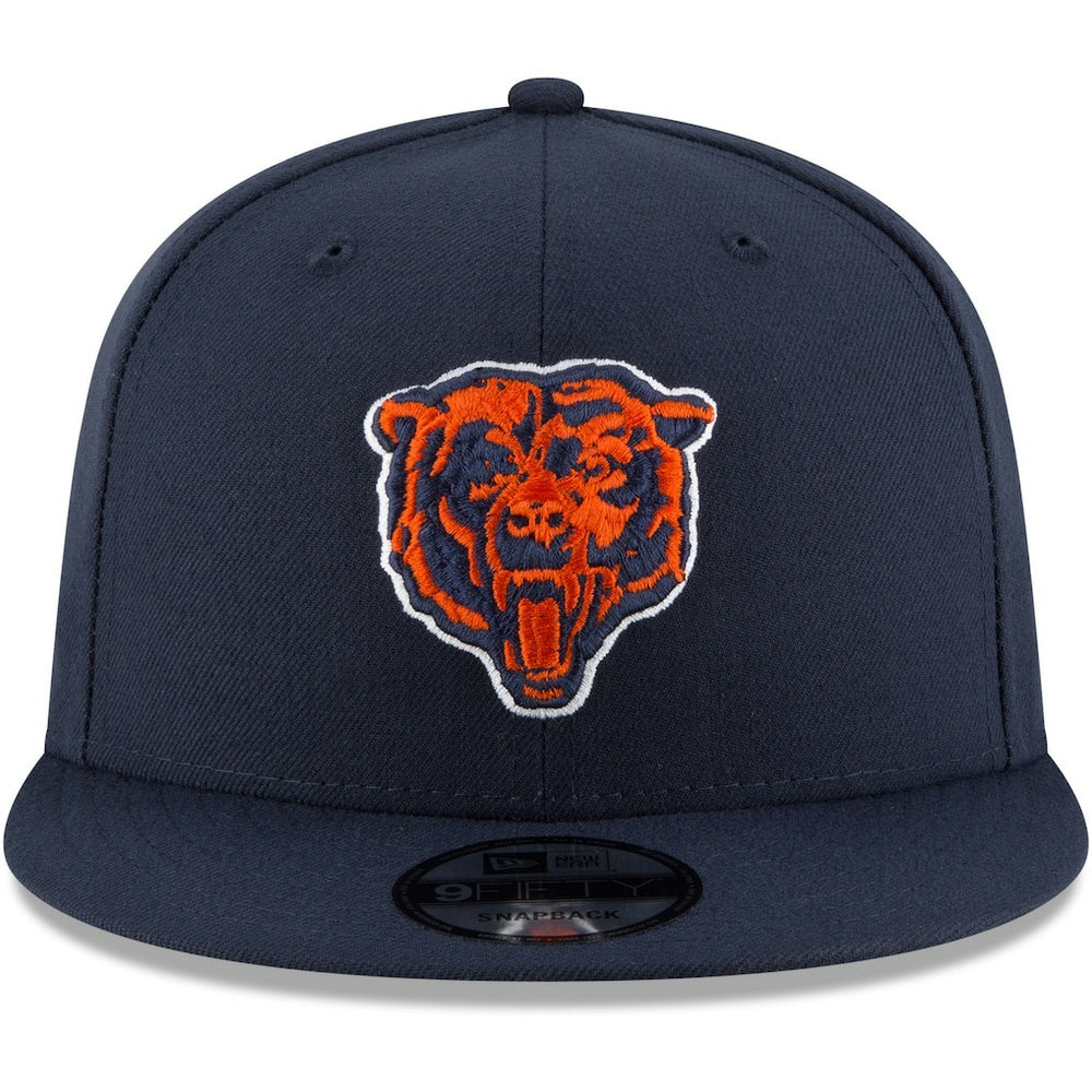 Chicago Bears New Era Head Basic 9FIFTY Adjustable Snapback Hat Navy | NFL