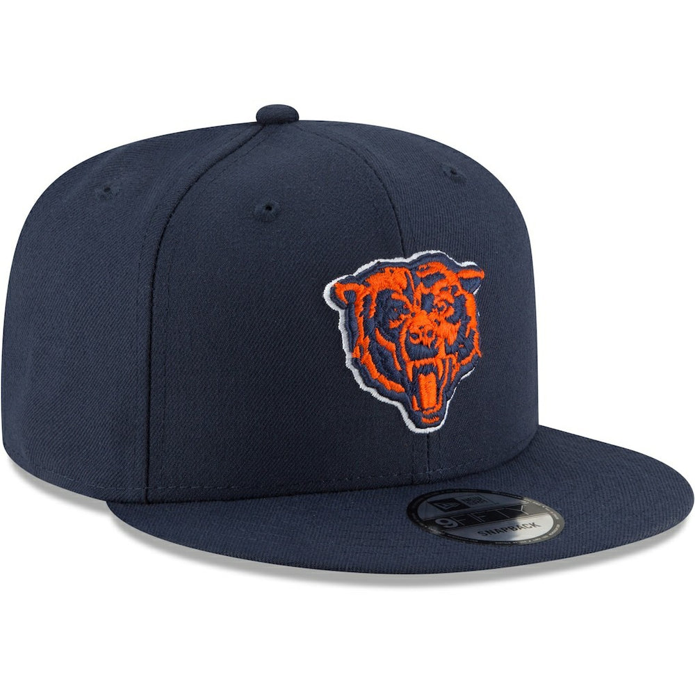 Chicago Bears New Era Head Basic 9FIFTY Adjustable Snapback Hat Navy | NFL