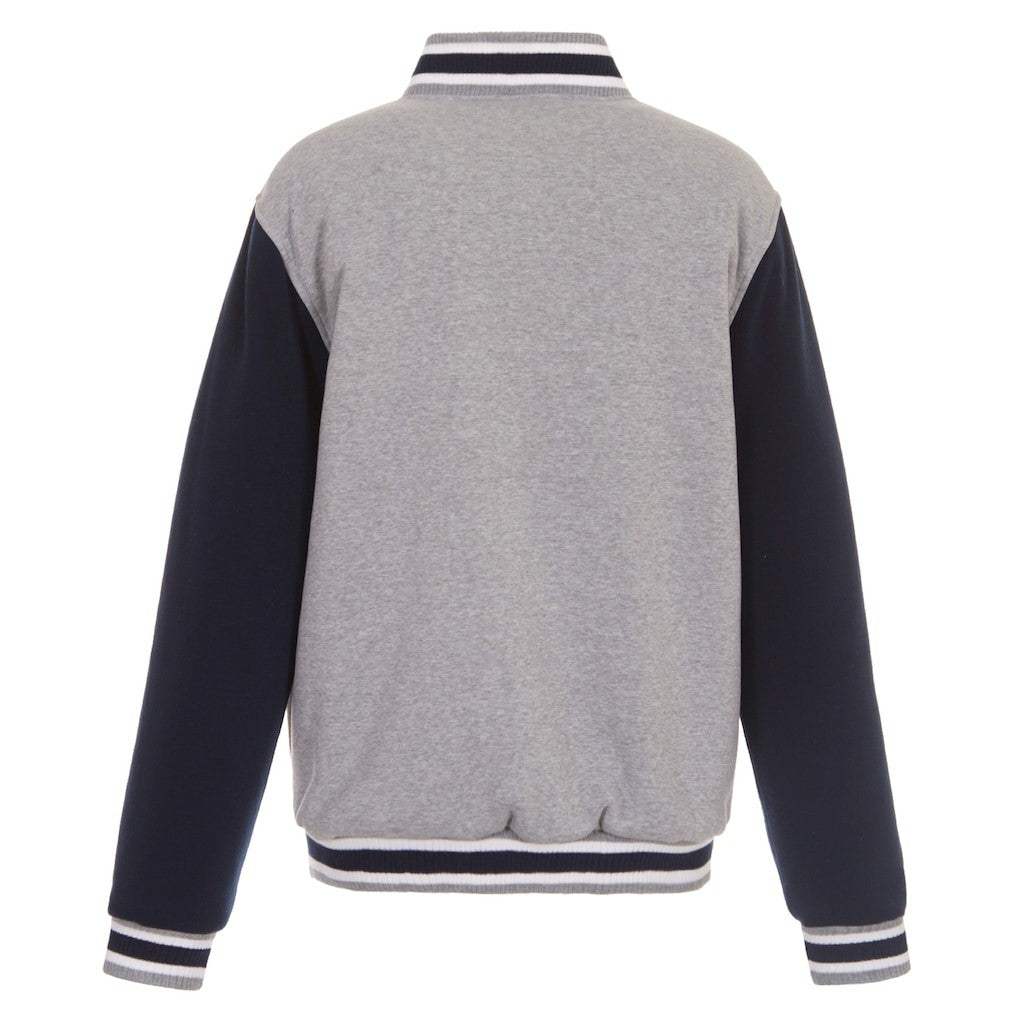Dallas Cowboys JH Design Reversible Two Tone Fleece Jacket Gray/Navy | NFL