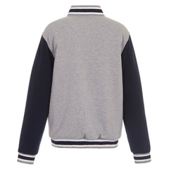 Dallas Cowboys JH Design Reversible Two Tone Fleece Jacket Gray/Navy | NFL