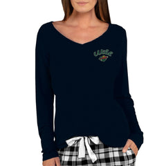 Minnesota Wild Concepts Sport Women's Marathon Knit Long Sleeve V-Neck Top - Black - NHL