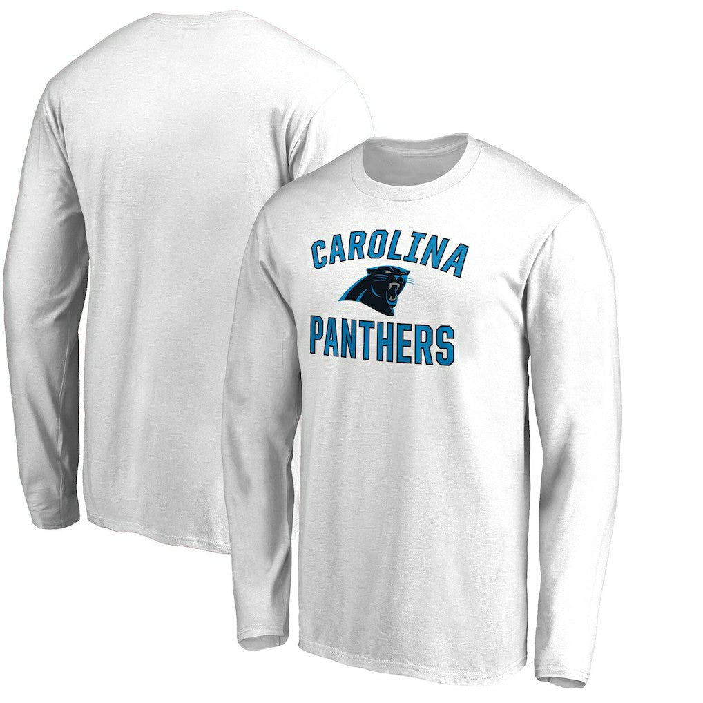 Carolina Panthers Victory Arch Long Sleeve T-Shirt White | NFL