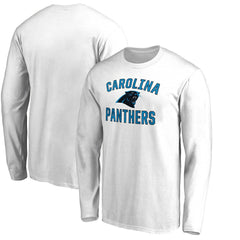 Carolina Panthers Victory Arch Long Sleeve T-Shirt White | NFL