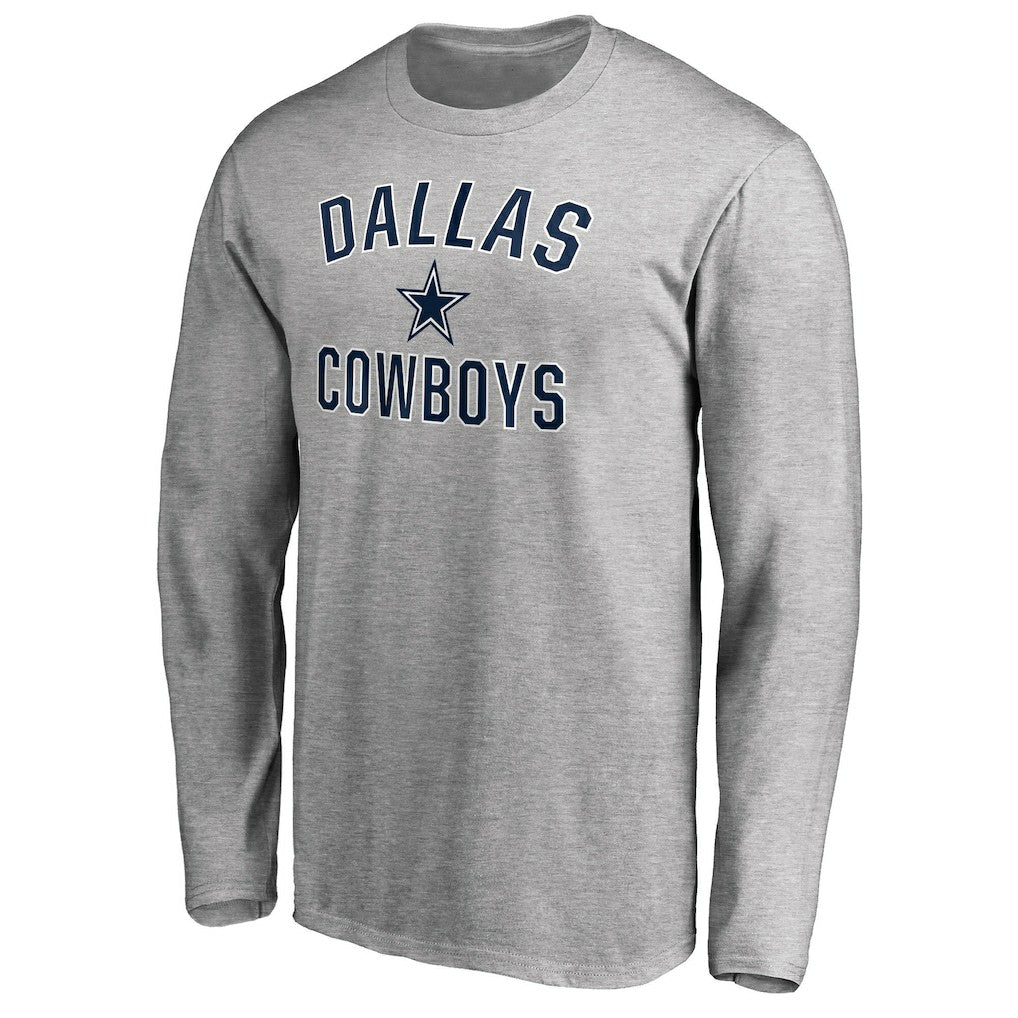 Dallas Cowboys Victory Arch Long Sleeve T-Shirt Heathered Gray | NFL