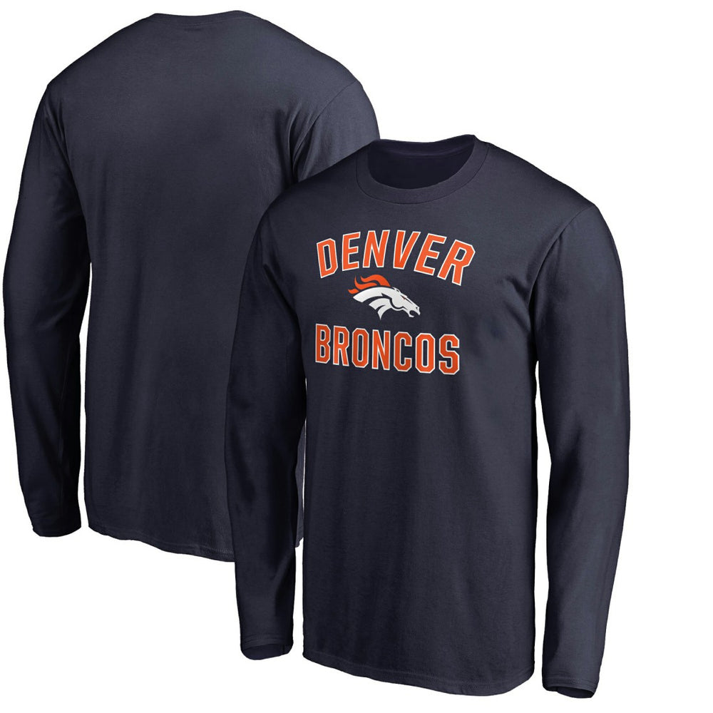 Denver Broncos Victory Arch Long Sleeve T-Shirt Navy | NFL