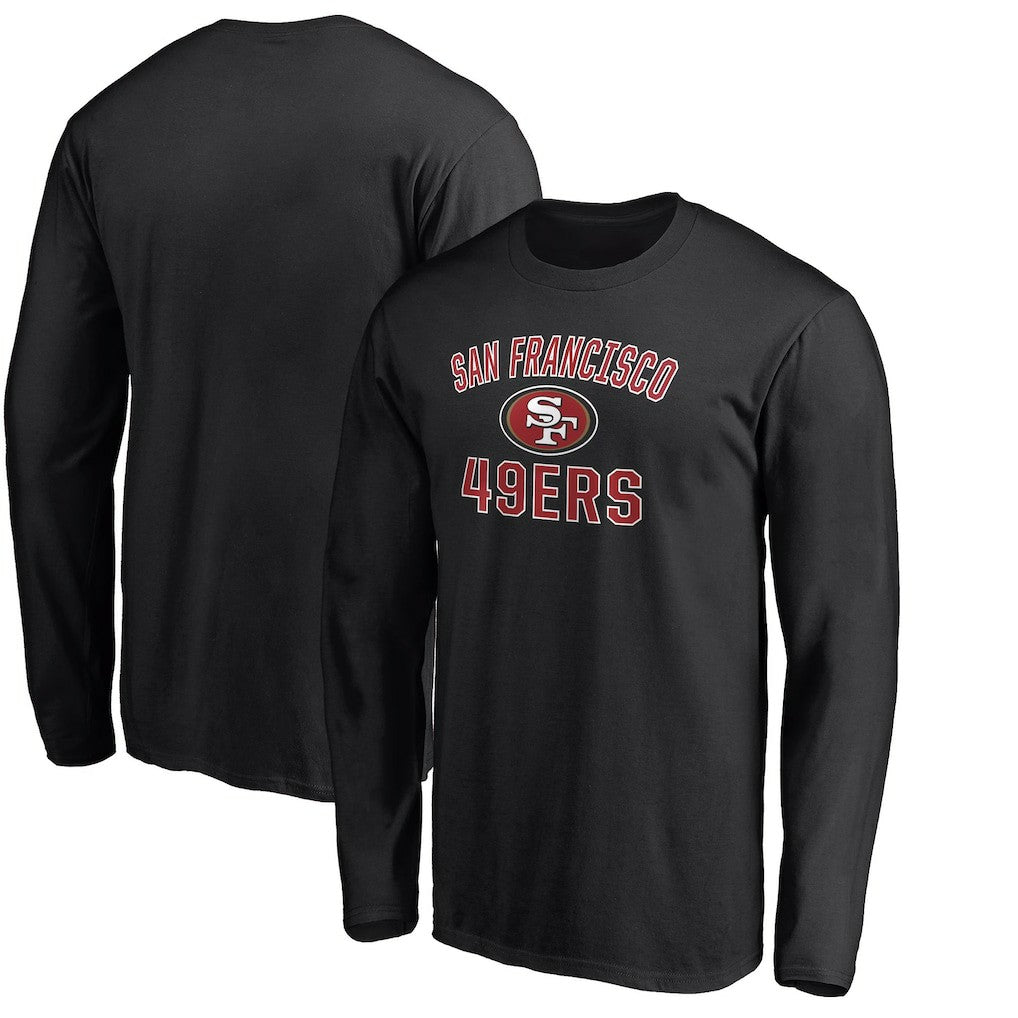 San Francisco 49ers Victory Arch Long Sleeve T-Shirt Black | NFL