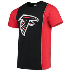 Atlanta Falcons Refried Apparel Sustainable Upcycled Split T-Shirt Black/Red | NFL