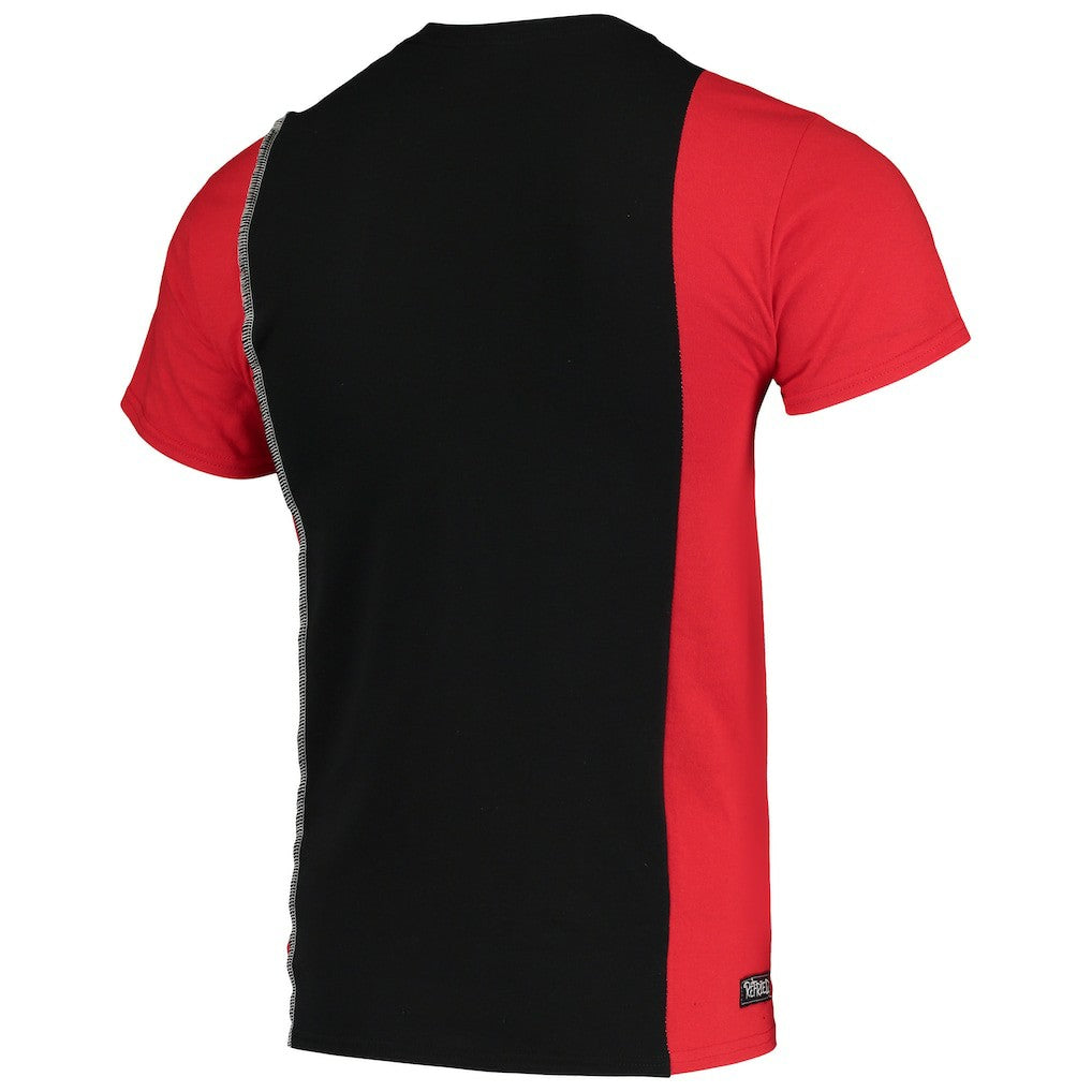 San Francisco 49ers Refried Apparel Sustainable Upcycled Split T-Shirt Black/Scarlet | NFL
