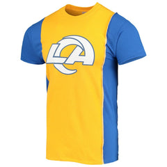 Los Angeles Rams Refried Apparel Sustainable Upcycled Split T-Shirt Gold/Royal | NFL