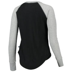 New Orleans Saints Touch Women's Waffle Raglan Lightweight Long Sleeve T-Shirt Black | NFL