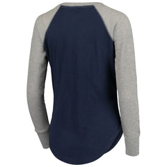 Seattle Seahawks Touch Women's Waffle Raglan Lightweight Long Sleeve T-Shirt College Navy | NFL