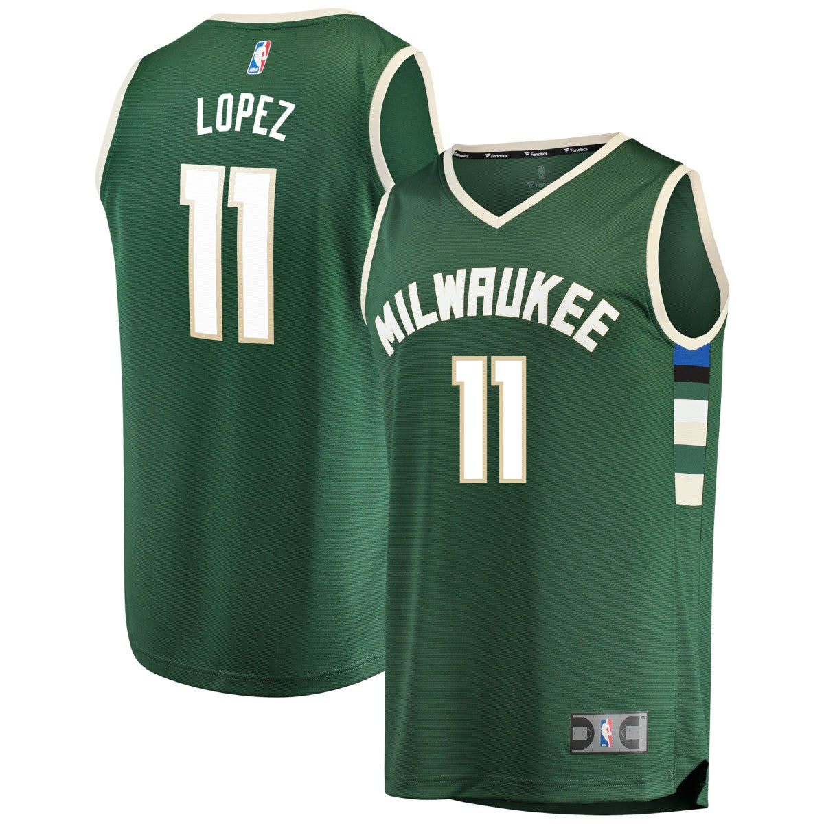 Brook Lopez Milwaukee Bucks Fast Break Replica Player Jersey Green Icon Edition - NBA