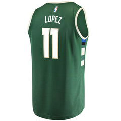 Brook Lopez Milwaukee Bucks Fast Break Replica Player Jersey Green Icon Edition - NBA