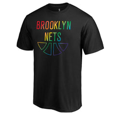 Brooklyn Nets Team Pride Wordmark T-Shirt Black - NBA