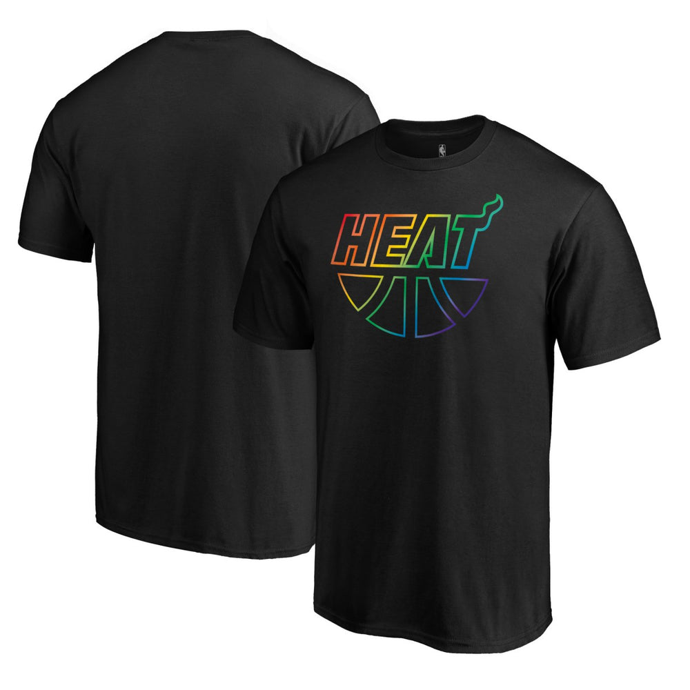 Miami Heat Team Pride Wordmark T-Shirt Black - NBA